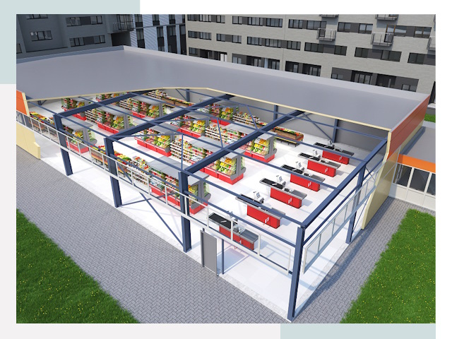 Строительство магазинов в Сибай от 617 руб. за м²