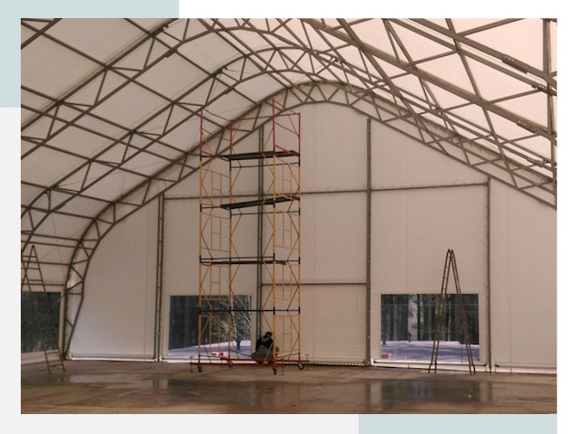 Шатровые ангары в Сибае