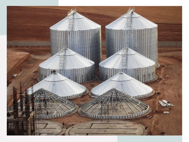 Строительство зерновых силосов в Сибае