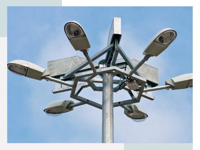 Монтаж осветительных мачт в Сибае